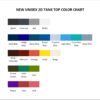 tank top color chart - Arctic Monkeys Merch